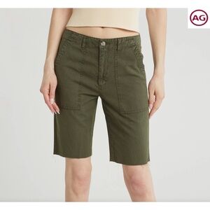 AG ADRIANO GOLDSCHMIED NWT WES SULFUR DESERT PINE COTTON/LINEN SHORT. SIZE 25